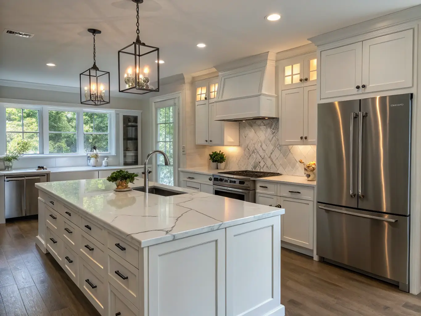 A photograph of a beautifully renovated kitchen with modern appliances and stylish finishes, highlighting Mokas' renovation expertise.